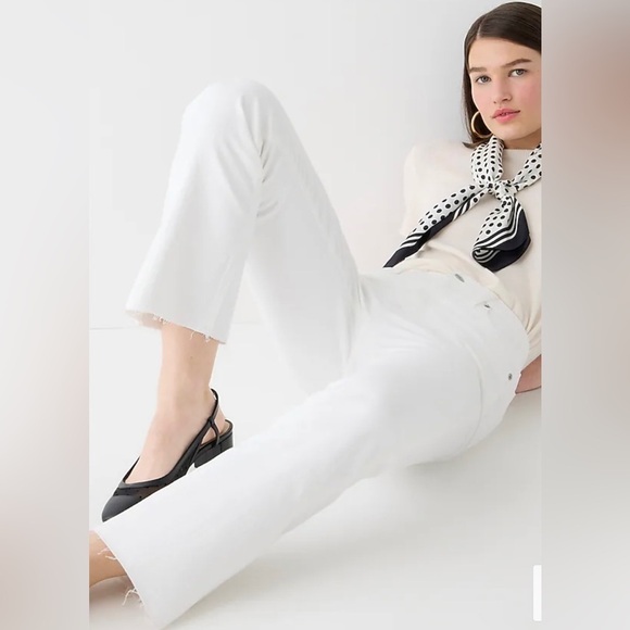 J. Crew Petite 9" demi boot crop jeans BQ303 white wash - Picture 2 of 8